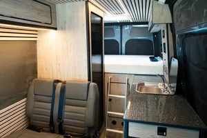 Campervan Conversion by Custom Built Campervans Sheffield - professional van conversion showing interior and exterior craftsmanship