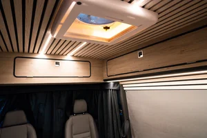 Campervan Conversion by Custom Built Campervans Sheffield - professional van conversion showing interior and exterior craftsmanship