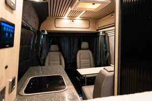 Campervan Conversion by Custom Built Campervans Sheffield - professional van conversion showing interior and exterior craftsmanship