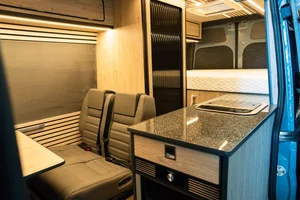 Campervan Conversion by Custom Built Campervans Sheffield - professional van conversion showing interior and exterior craftsmanship