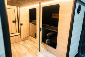 Campervan Conversion by Custom Built Campervans Sheffield - professional van conversion showing interior and exterior craftsmanship