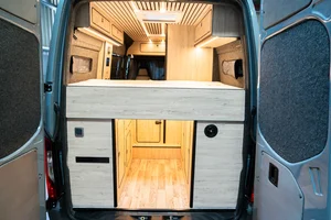 Campervan Conversion by Custom Built Campervans Sheffield - professional van conversion showing interior and exterior craftsmanship