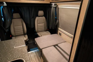 Campervan Conversion by Custom Built Campervans Sheffield - professional van conversion showing interior and exterior craftsmanship