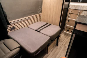 Campervan Conversion by Custom Built Campervans Sheffield - professional van conversion showing interior and exterior craftsmanship