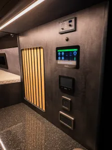 Large motorhome conversion by Custom Built Campervans Sheffield - professional van conversion showing interior and exterior craftsmanship