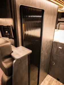 Large motorhome conversion by Custom Built Campervans Sheffield - professional van conversion showing interior and exterior craftsmanship