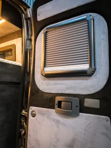 Large motorhome conversion by Custom Built Campervans Sheffield - professional van conversion showing interior and exterior craftsmanship