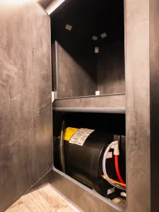 Large motorhome conversion by Custom Built Campervans Sheffield - professional van conversion showing interior and exterior craftsmanship