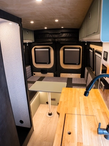 Luxury campervan conversion by Custom Built Campervans Sheffield - professional van conversion showing interior and exterior craftsmanship
