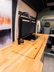 Luxury campervan conversion by Custom Built Campervans Sheffield - professional van conversion showing interior and exterior craftsmanship