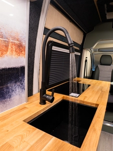 Luxury campervan conversion by Custom Built Campervans Sheffield - professional van conversion showing interior and exterior craftsmanship