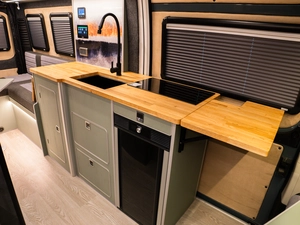 Luxury campervan conversion by Custom Built Campervans Sheffield - professional van conversion showing interior and exterior craftsmanship