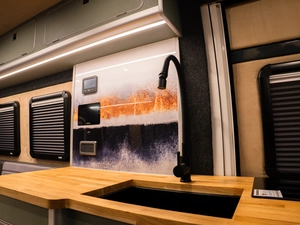 Luxury campervan conversion by Custom Built Campervans Sheffield - professional van conversion showing interior and exterior craftsmanship