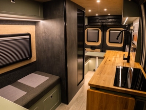 Luxury campervan conversion by Custom Built Campervans Sheffield - professional van conversion showing interior and exterior craftsmanship