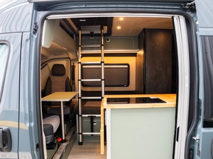 Luxury campervan conversion by Custom Built Campervans Sheffield - professional van conversion showing interior and exterior craftsmanship