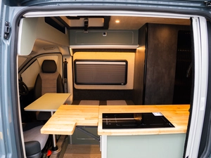 Luxury campervan conversion by Custom Built Campervans Sheffield - professional van conversion showing interior and exterior craftsmanship