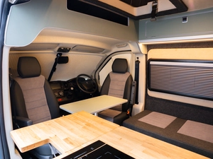 Luxury campervan conversion by Custom Built Campervans Sheffield - professional van conversion showing interior and exterior craftsmanship