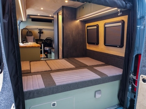 Luxury campervan conversion by Custom Built Campervans Sheffield - professional van conversion showing interior and exterior craftsmanship