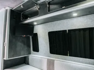 Mercedes Sprinter van conversion by Custom Built Campervans Sheffield - professional van conversion showing interior and exterior craftsmanship