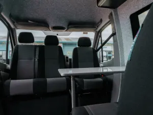 Mercedes Sprinter van conversion by Custom Built Campervans Sheffield - professional van conversion showing interior and exterior craftsmanship
