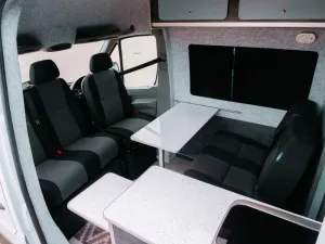 Mercedes Sprinter van conversion by Custom Built Campervans Sheffield - professional van conversion showing interior and exterior craftsmanship