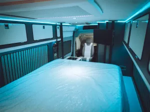 Mercedes Sprinter van conversion by Custom Built Campervans Sheffield - professional van conversion showing interior and exterior craftsmanship