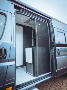 Mercedes Sprinter van conversion by Custom Built Campervans Sheffield - professional van conversion showing interior and exterior craftsmanship