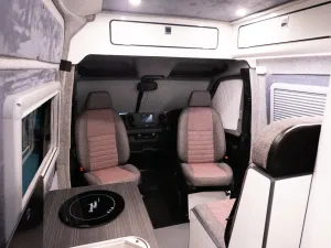 Mercedes Sprinter van conversion by Custom Built Campervans Sheffield - professional van conversion showing interior and exterior craftsmanship