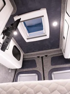 Ford Transit campervan conversion by Custom Built Campervans Sheffield - professional van conversion showing interior and exterior craftsmanship