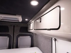 Ford Transit campervan conversion by Custom Built Campervans Sheffield - professional van conversion showing interior and exterior craftsmanship