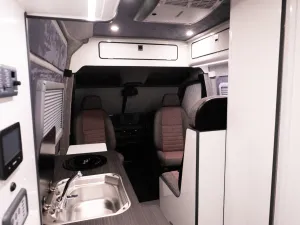 Ford Transit campervan conversion by Custom Built Campervans Sheffield - professional van conversion showing interior and exterior craftsmanship
