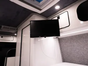 Ford Transit campervan conversion by Custom Built Campervans Sheffield - professional van conversion showing interior and exterior craftsmanship