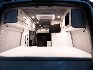 Ford Transit campervan conversion by Custom Built Campervans Sheffield - professional van conversion showing interior and exterior craftsmanship