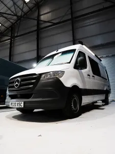 Ford Transit campervan conversion by Custom Built Campervans Sheffield - professional van conversion showing interior and exterior craftsmanship