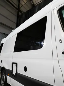 Ford Transit campervan conversion by Custom Built Campervans Sheffield - professional van conversion showing interior and exterior craftsmanship