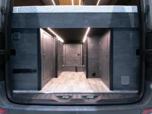 Ford Transit campervan conversion by Custom Built Campervans Sheffield - professional van conversion showing interior and exterior craftsmanship
