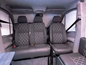 Ford Transit campervan conversion by Custom Built Campervans Sheffield - professional van conversion showing interior and exterior craftsmanship