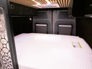Ford Transit campervan conversion by Custom Built Campervans Sheffield - professional van conversion showing interior and exterior craftsmanship