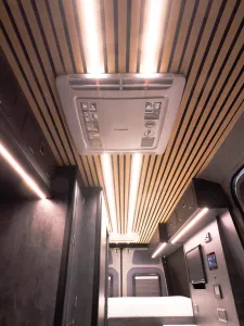 Ford Transit campervan conversion by Custom Built Campervans Sheffield - professional van conversion showing interior and exterior craftsmanship