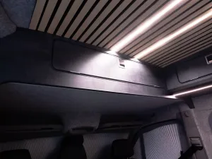 Ford Transit campervan conversion by Custom Built Campervans Sheffield - professional van conversion showing interior and exterior craftsmanship