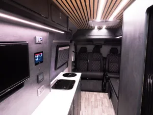 Ford Transit campervan conversion by Custom Built Campervans Sheffield - professional van conversion showing interior and exterior craftsmanship