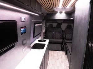 Ford Transit campervan conversion by Custom Built Campervans Sheffield - professional van conversion showing interior and exterior craftsmanship