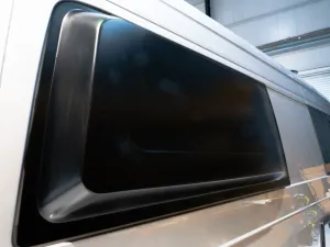 Large motorhome conversion by Custom Built Campervans Sheffield - professional van conversion showing interior and exterior craftsmanship