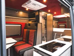 VW T5 campervan conversion by Custom Built Campervans Sheffield - professional van conversion showing interior and exterior craftsmanship