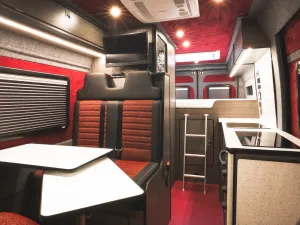 VW T5 campervan conversion by Custom Built Campervans Sheffield - professional van conversion showing interior and exterior craftsmanship