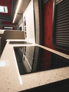 VW T5 campervan conversion by Custom Built Campervans Sheffield - professional van conversion showing interior and exterior craftsmanship