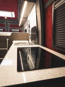 VW T5 campervan conversion by Custom Built Campervans Sheffield - professional van conversion showing interior and exterior craftsmanship