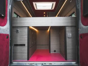 VW T5 campervan conversion by Custom Built Campervans Sheffield - professional van conversion showing interior and exterior craftsmanship