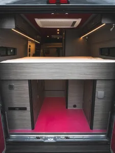 VW T5 campervan conversion by Custom Built Campervans Sheffield - professional van conversion showing interior and exterior craftsmanship