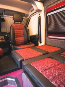 VW T5 campervan conversion by Custom Built Campervans Sheffield - professional van conversion showing interior and exterior craftsmanship